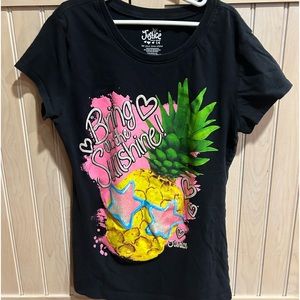 Justice girls black “Bring on the Sunshine” tee